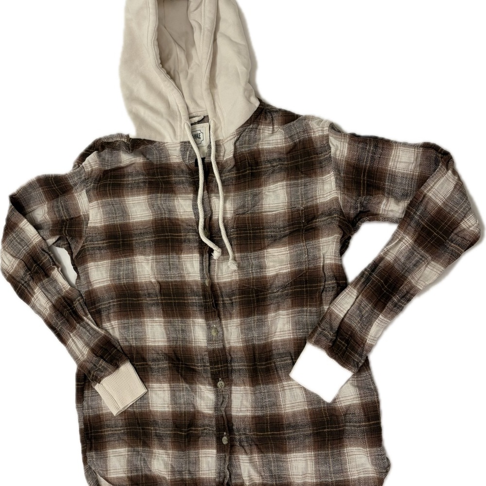 American Eagle Plaid flannel button down Shirt women’s XS